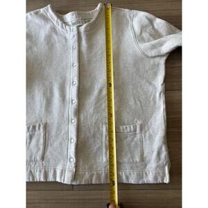 Classic Elements Oatmeal Snap Button Cardigan Sweatshirt XL Cotton